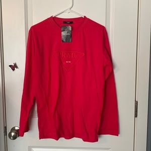 Prada NWT Hot Pink Long Sleeve Tee
